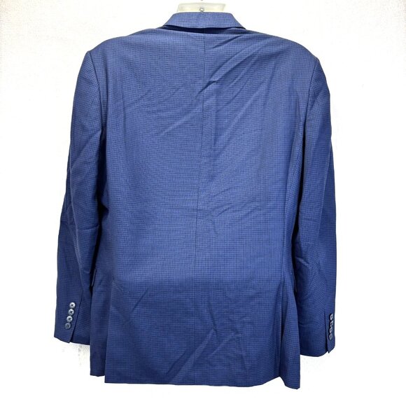 Calvin Klein Blazer Jacket Mens 40R Blue Wool Two Button Sport Coat Preppy - Picture 3 of 16